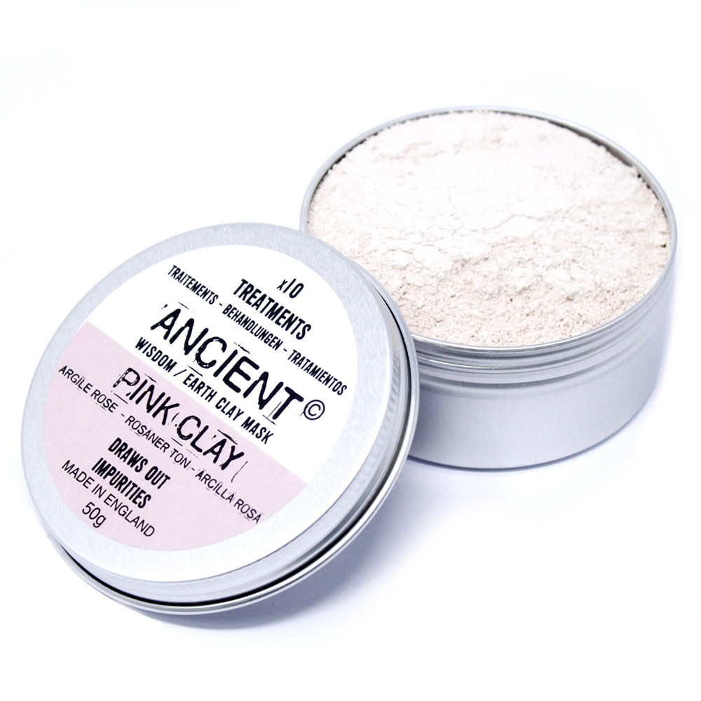 Masque pour visage en argile rose pastel - 80g