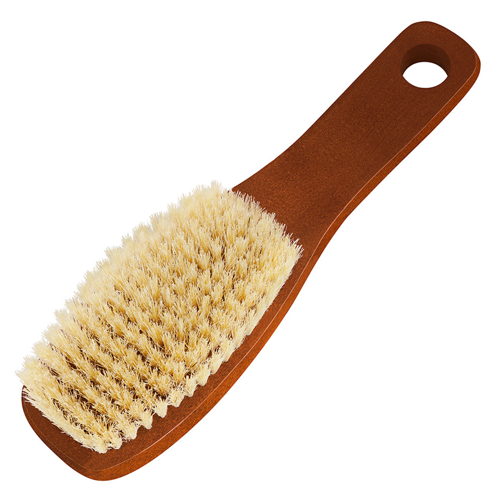 Brosse de bain, mono bloc en bois foncé, avec manche court, forme moderne - CROLL &amp; DENECK