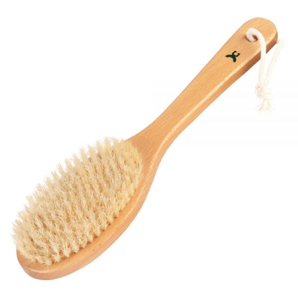 Brosse de bain, mono bloc en bois clair, avec manche court - CROLL &amp; DENECK