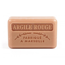 [SAVARGLROUGE] Savonnette Marseillaise Argile rouge - 125g 