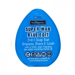 Savon Super Man Blue Edit - 3 en 1 shampooing, rasage &amp; savon - 100g